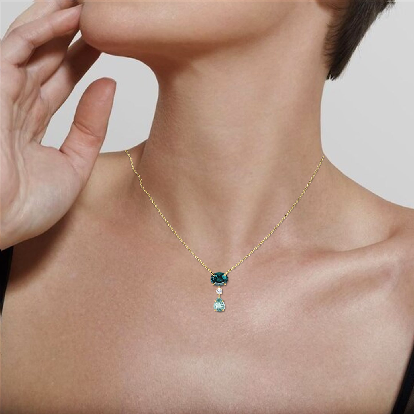 paraiba diamond necklace