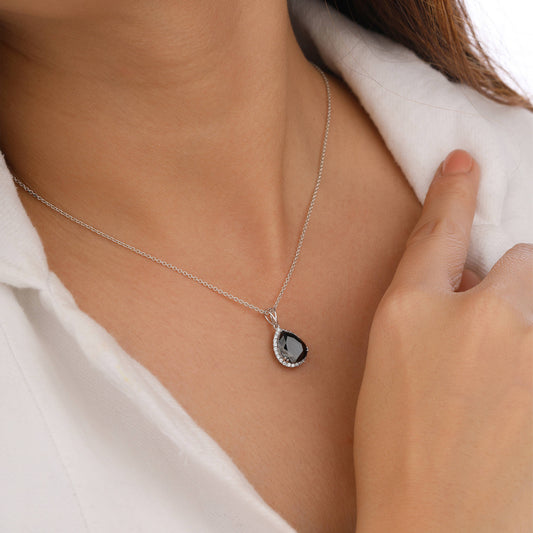 black diamond necklace set