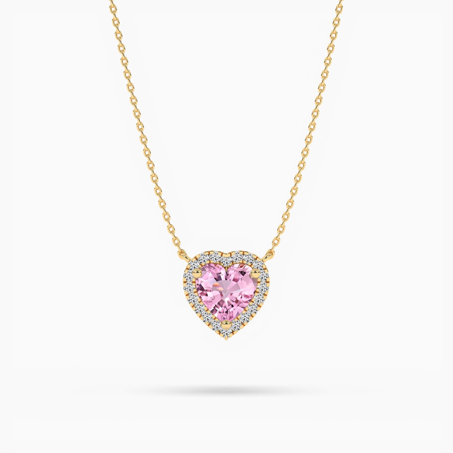 pink diamond necklace set