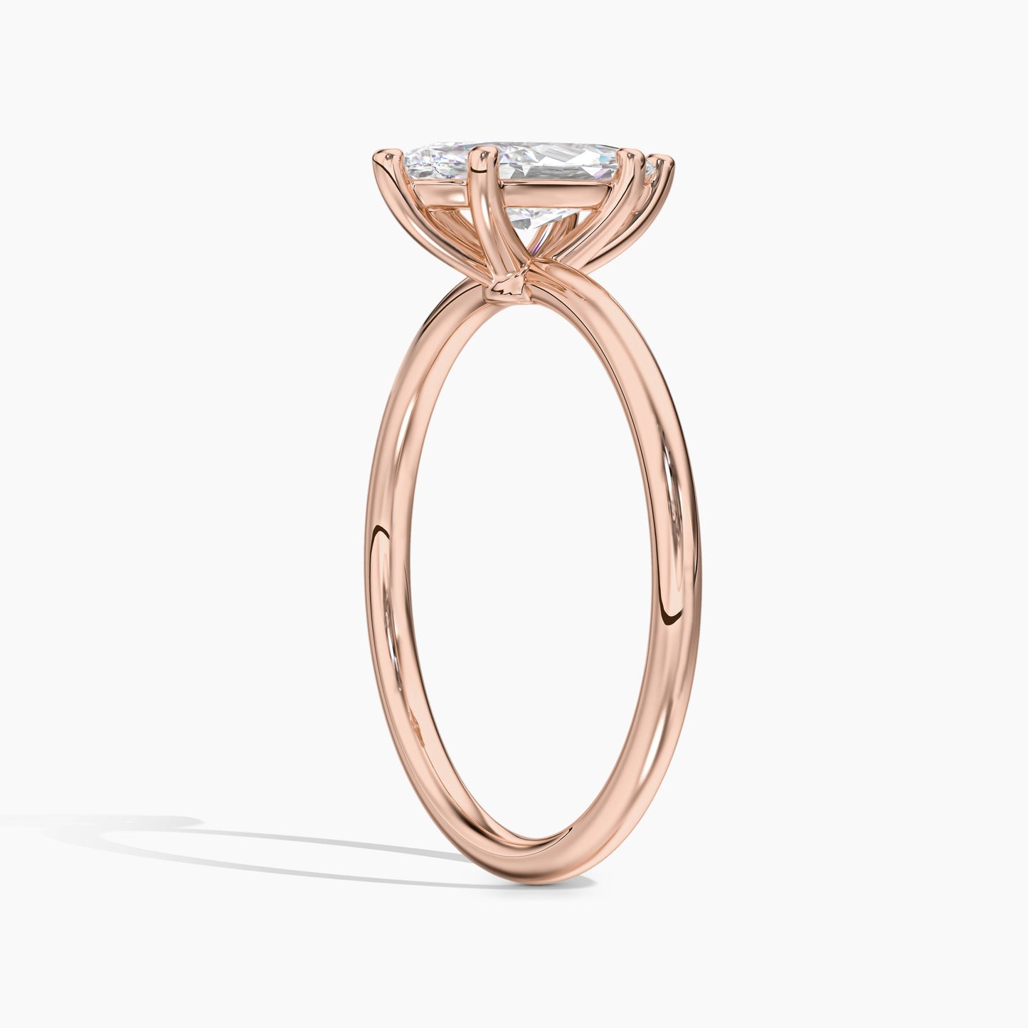 rose gold marquise diamond engagement ring