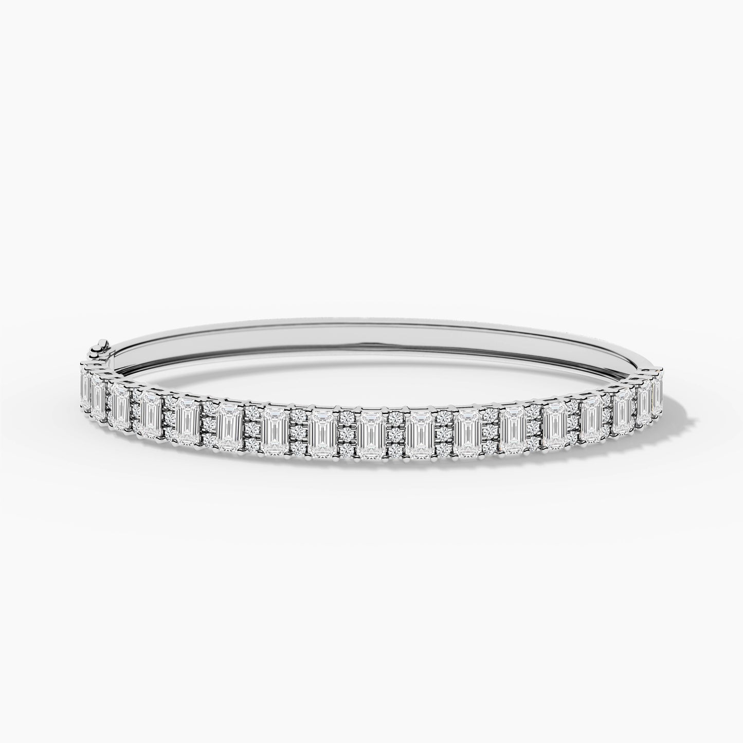 silver and diamond bangle bracelet