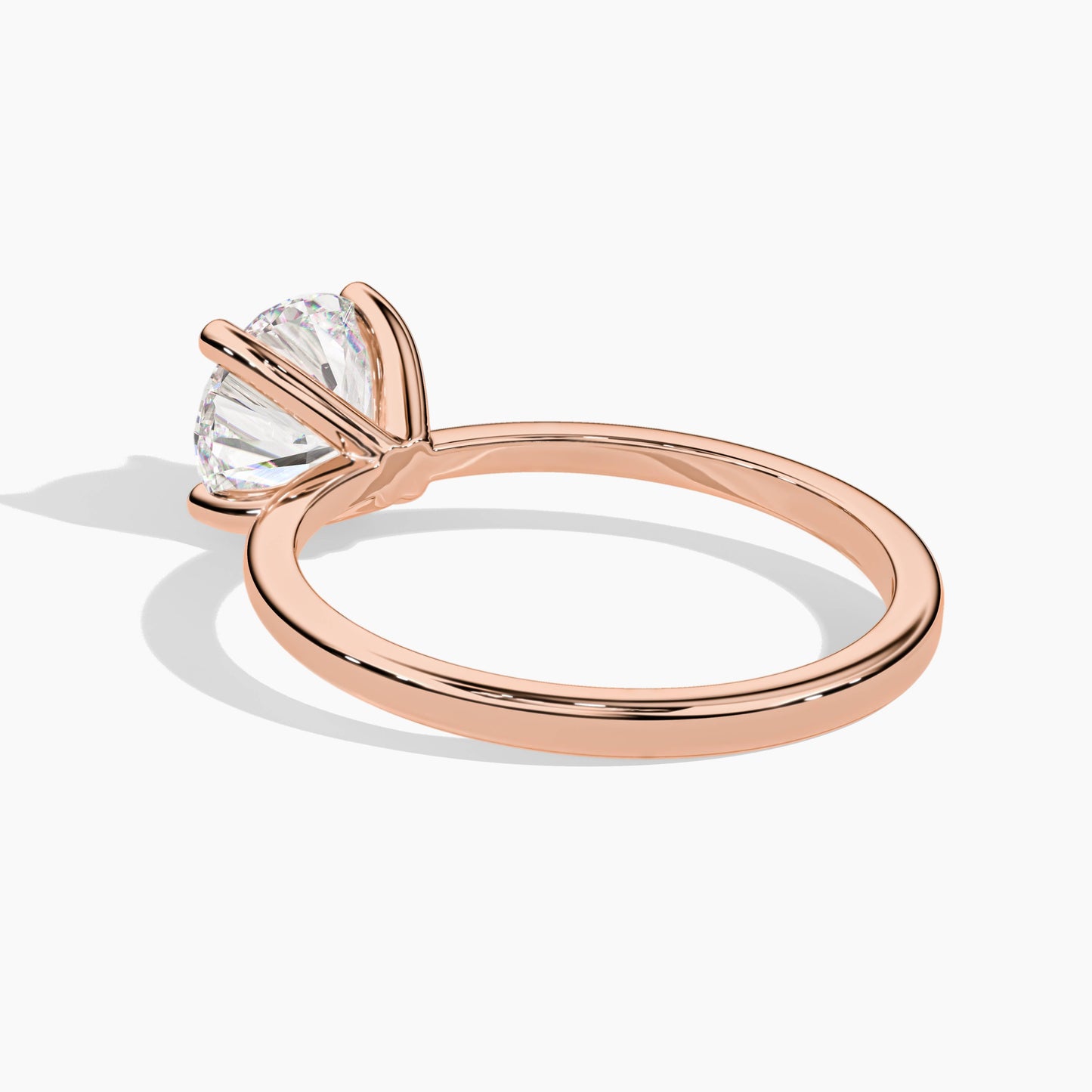 single diamond silver ring