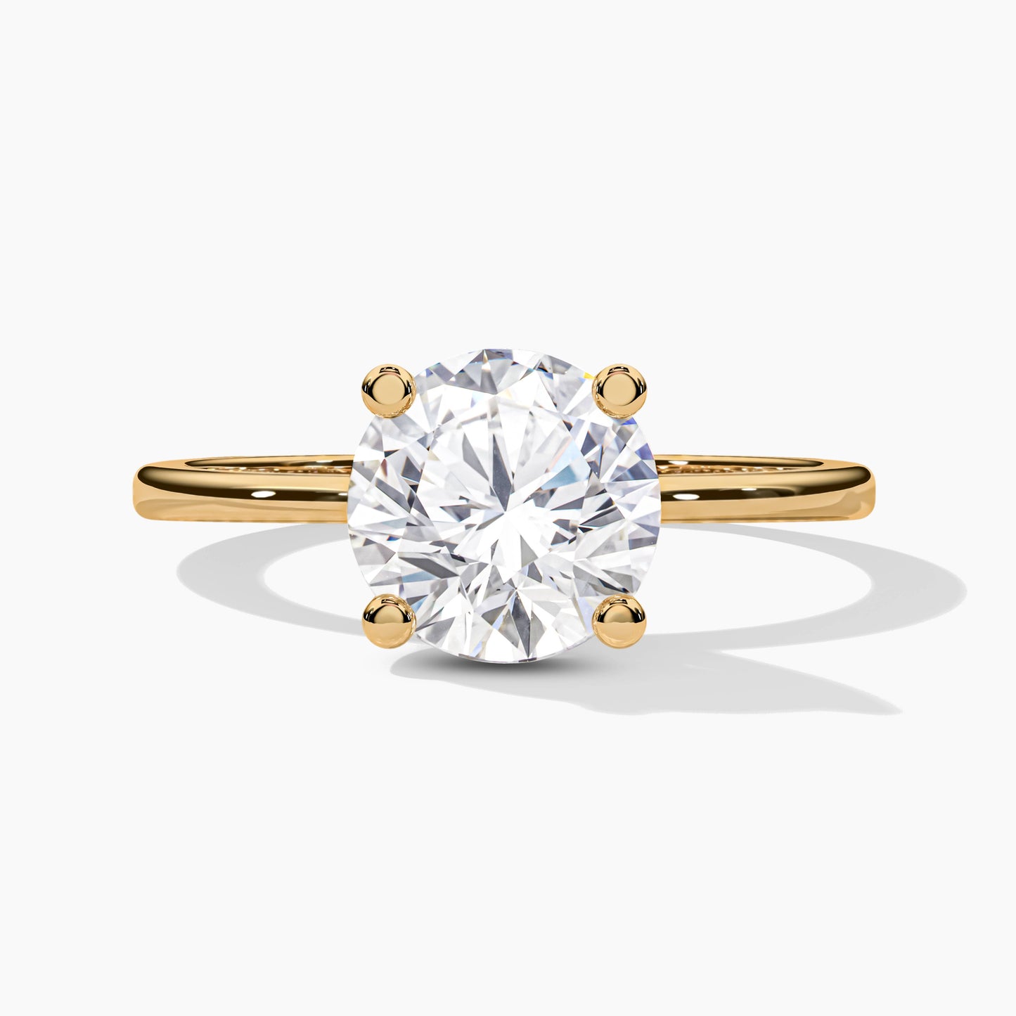 single diamond silver ring