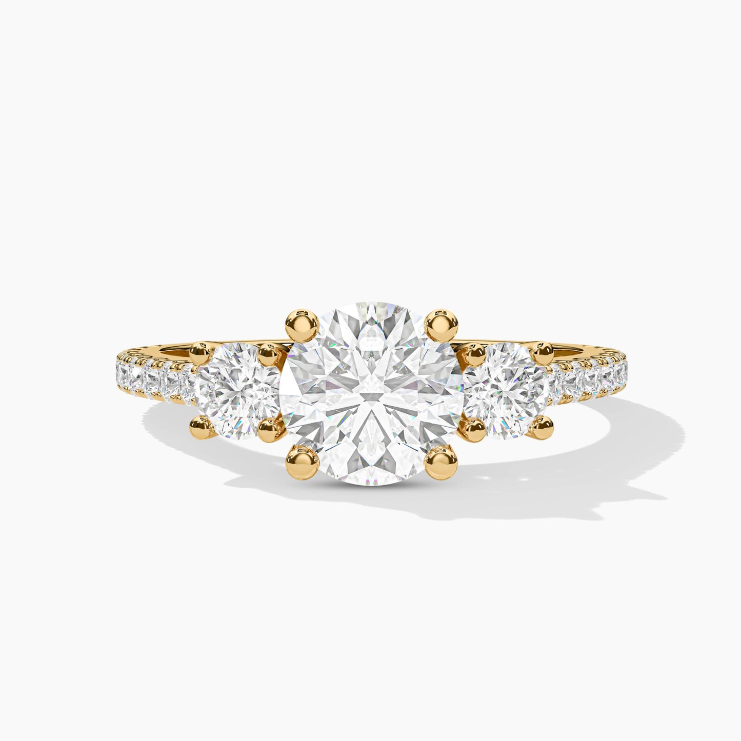 three stone diamond ring