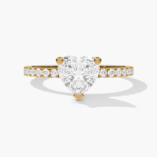 Heart diamond ring yellow