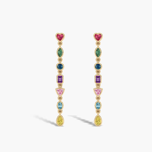 Rainbow diamond earring