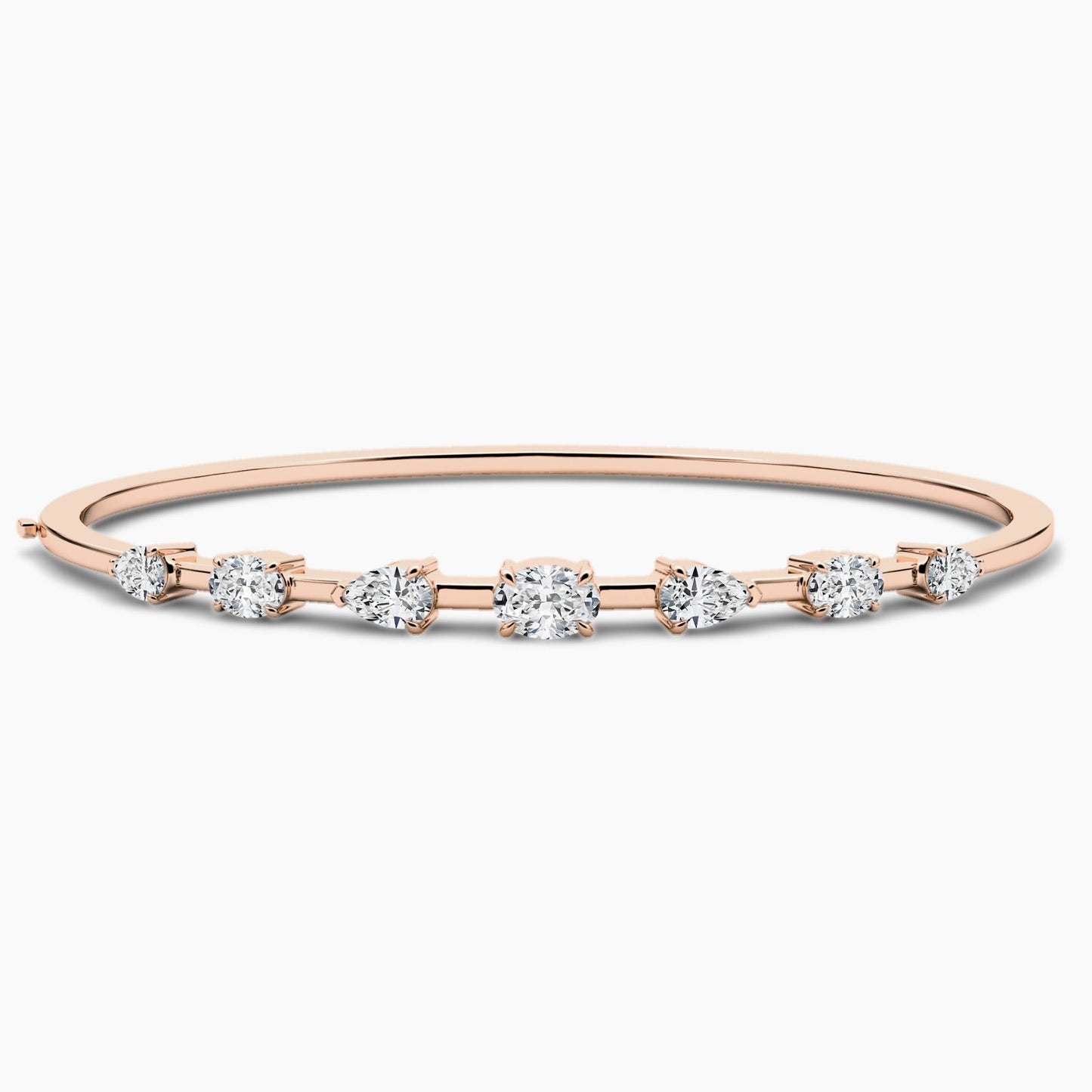 Cluster Diamond Bangle Bracelet