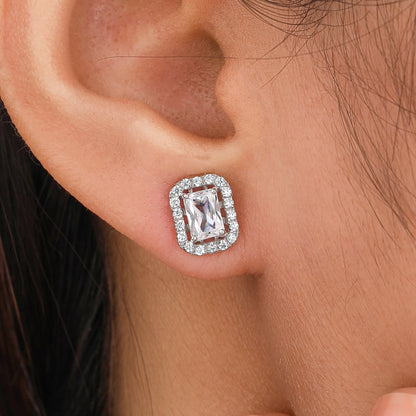 Close-up of a diamond earring