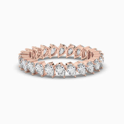 Pear diamond wedding band
