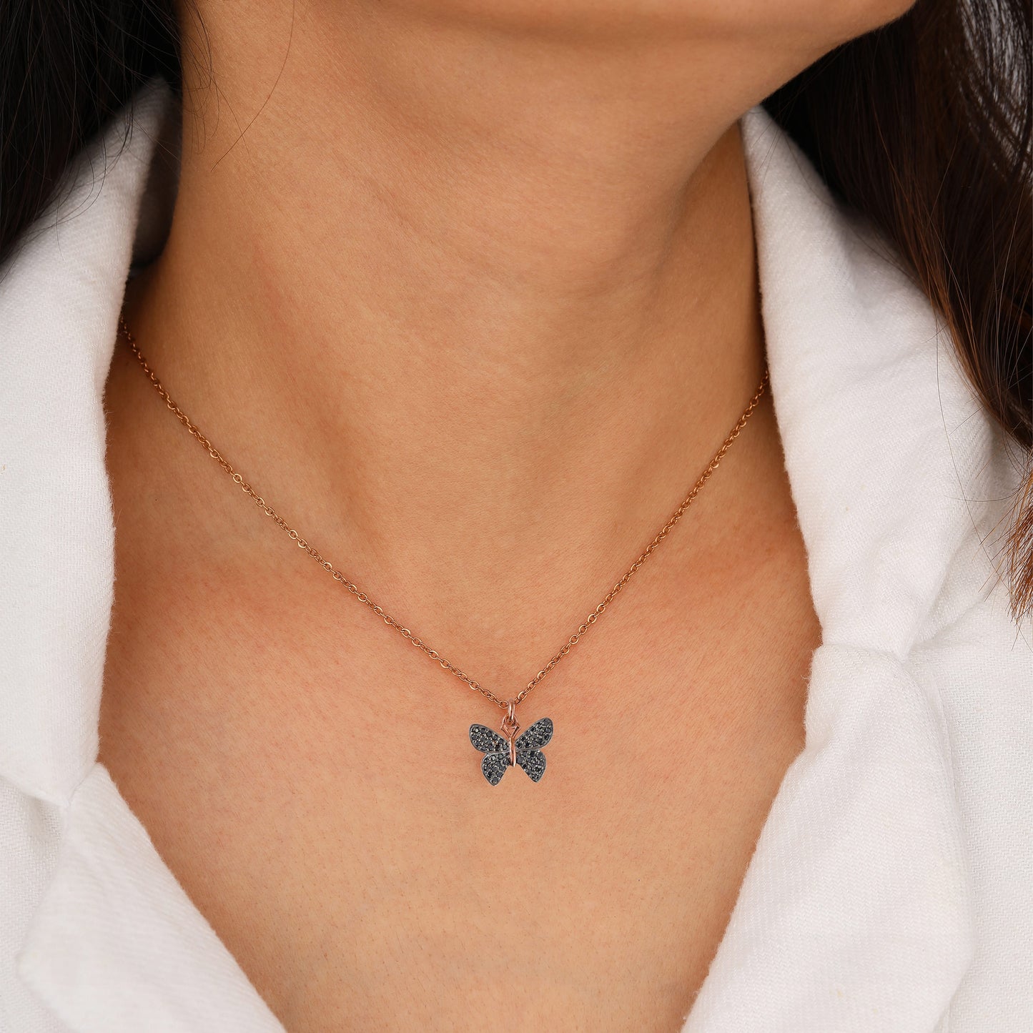 black butterfly pendant