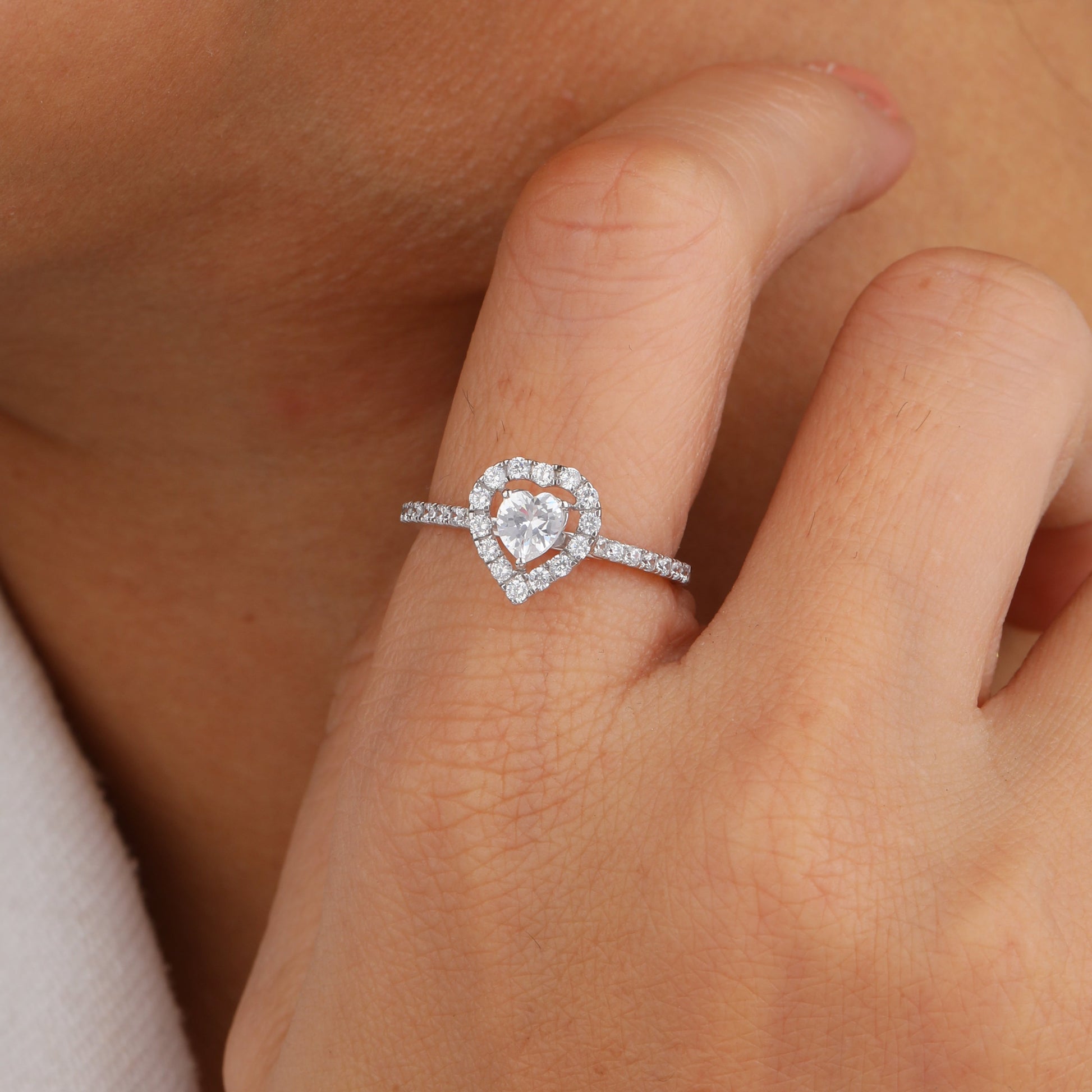 heart shaped diamond ring