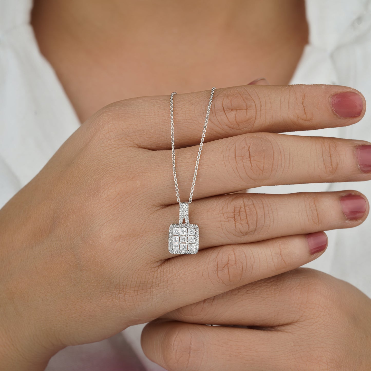 silver diamond jewelry sets