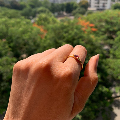 garnet stone ring