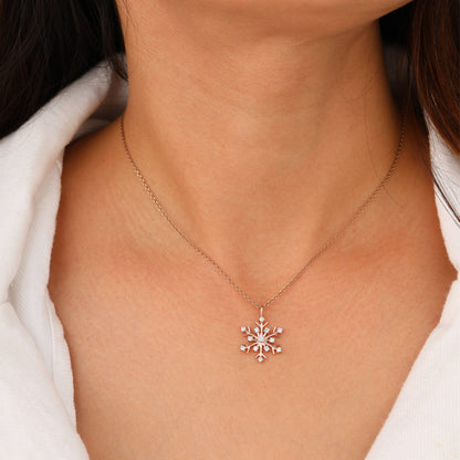 snowflake diamond pendant