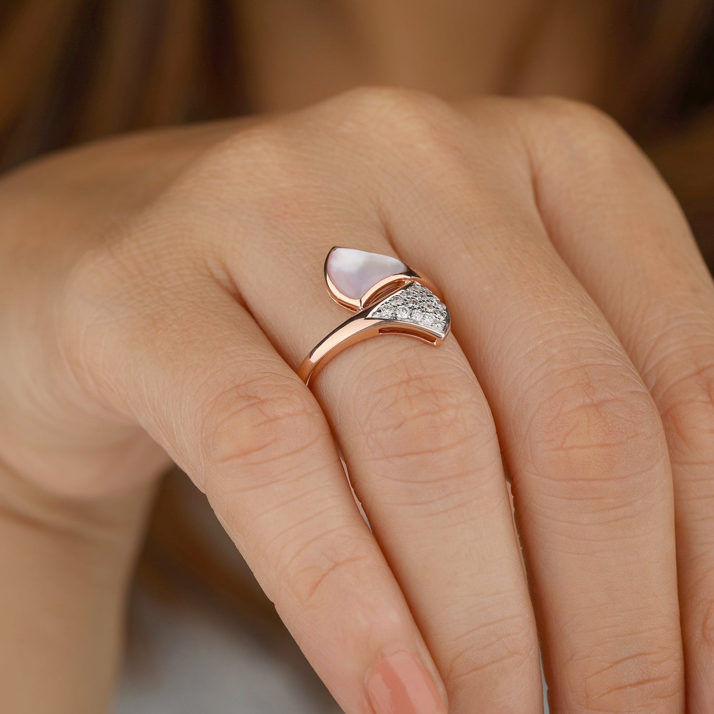 BVLGARI Silver Ring with Pearl for Women