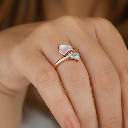 BVLGARI Silver Ring with Pearl for Women