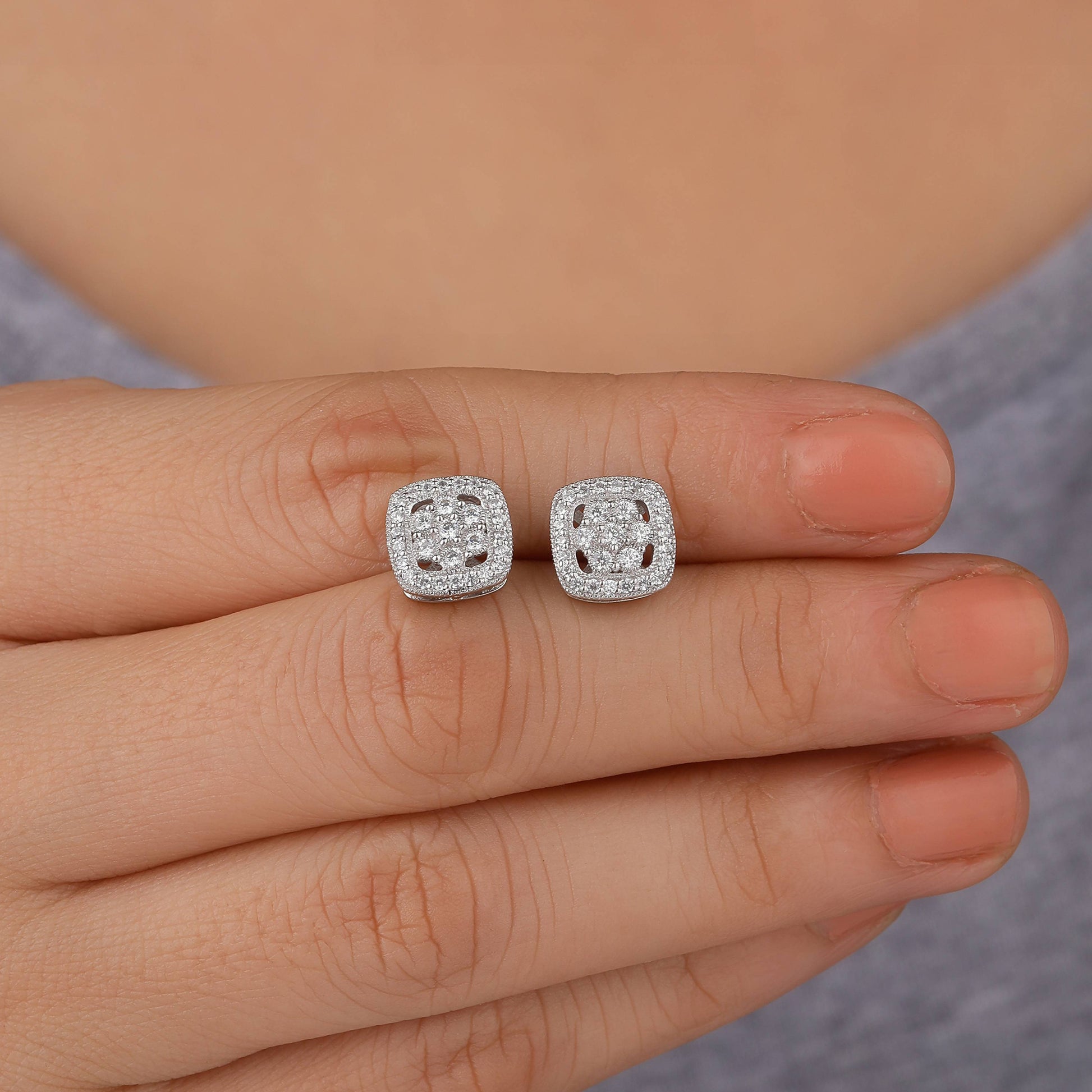 Silver earrings