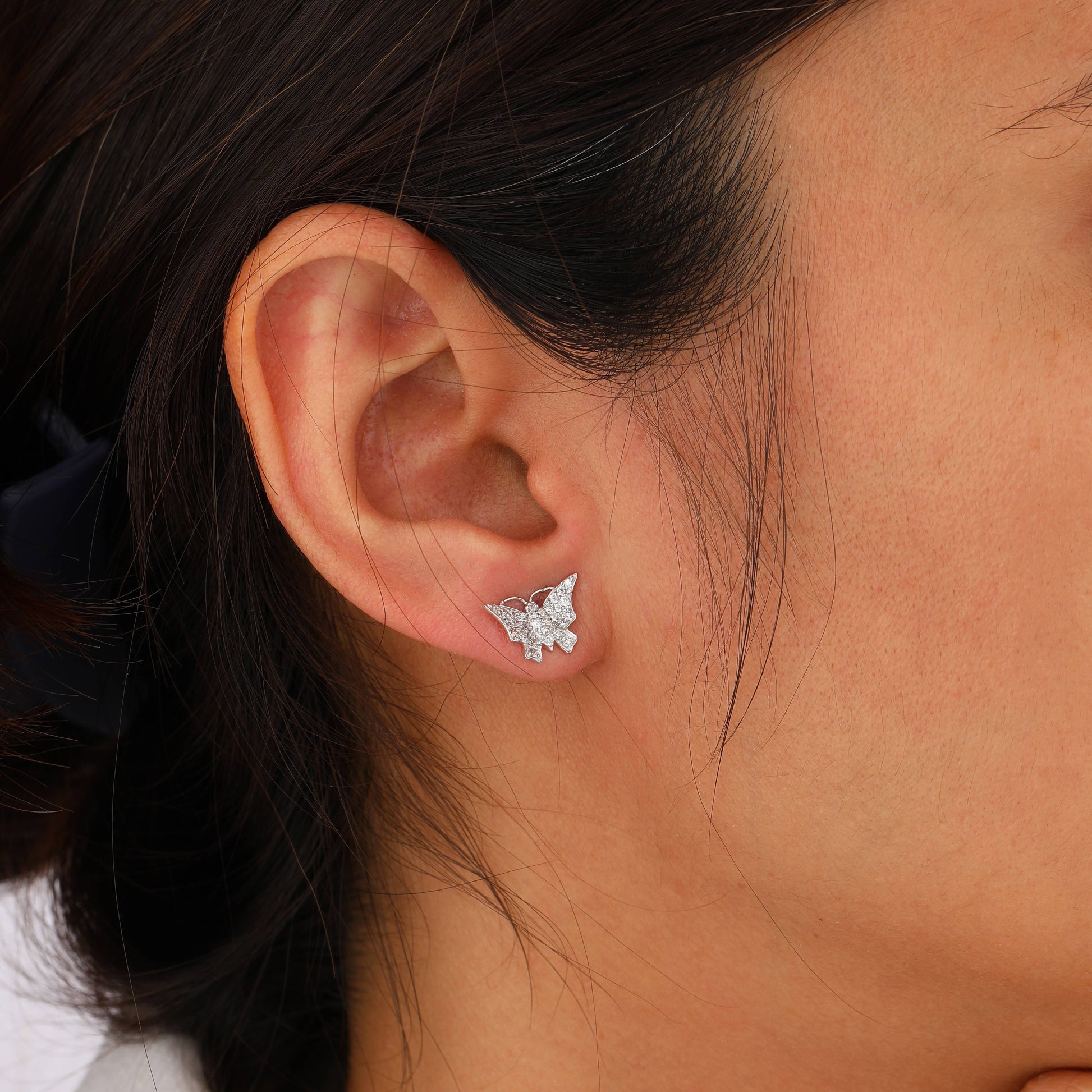 butterfly stud earrings