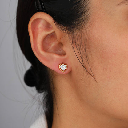Diamond stud earrings