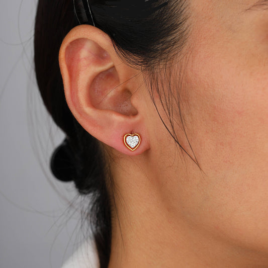 Diamond stud earrings