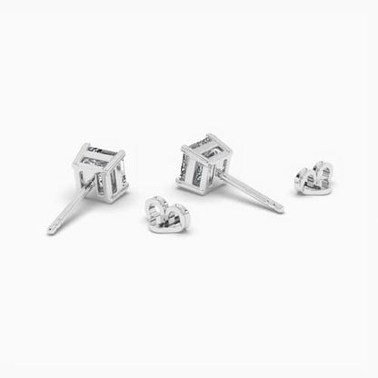 Silver stud earrings