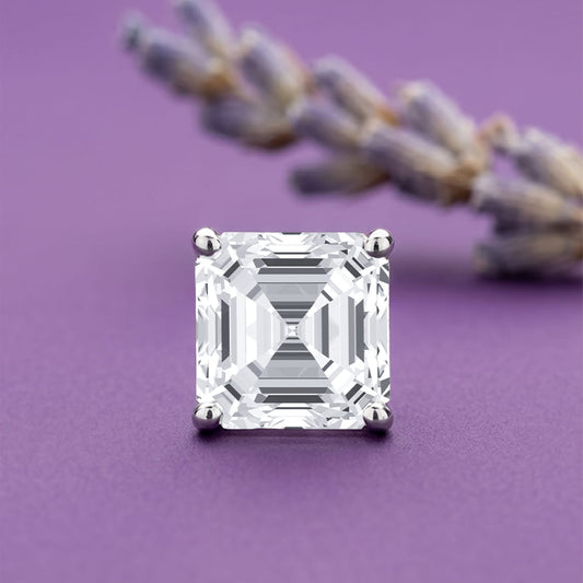 Buy Asscher Solitaire CZ Stud Earring