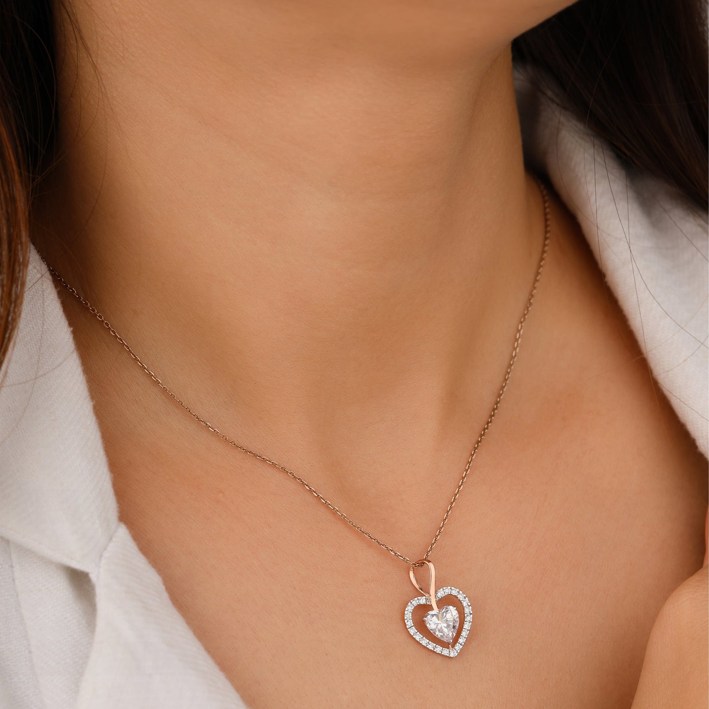 925 Silver Heart Pendant Necklace