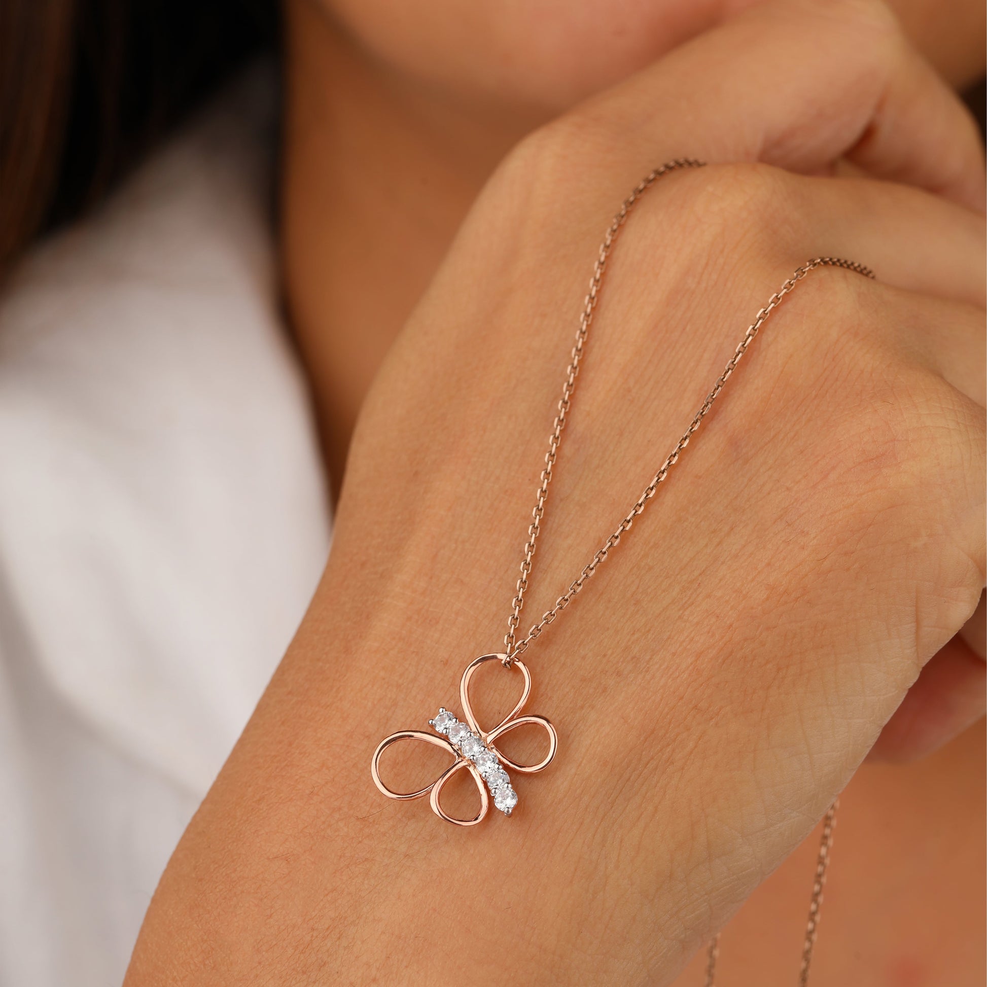 butterfly pendant chain