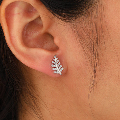 Silver Leaf Earrings