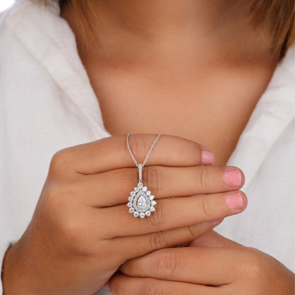 Diamond necklace held 