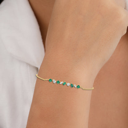 green diamond bracelet