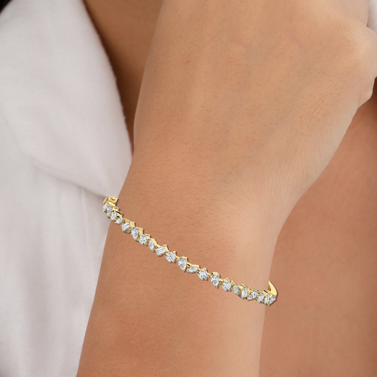 Mixed Shape Diamond Bracelet