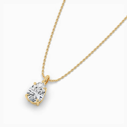 Gold-plated necklace with solitaire necklace