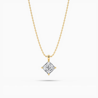 Princess Diamond Pendant Silver