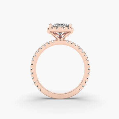 heart diamond silver ring