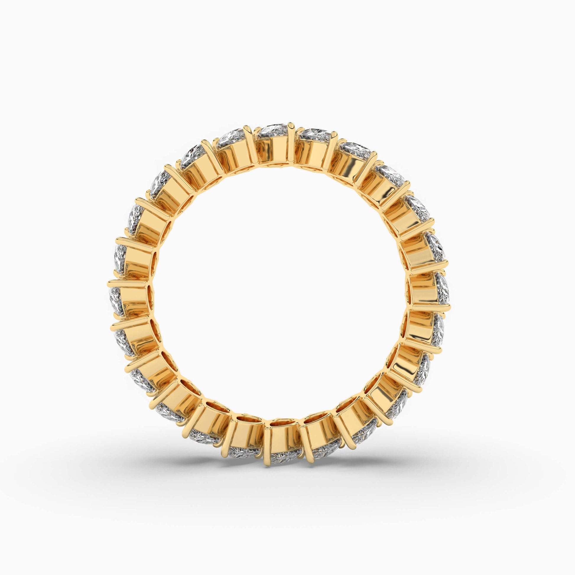 Pear diamond wedding band