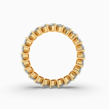 Pear diamond wedding band