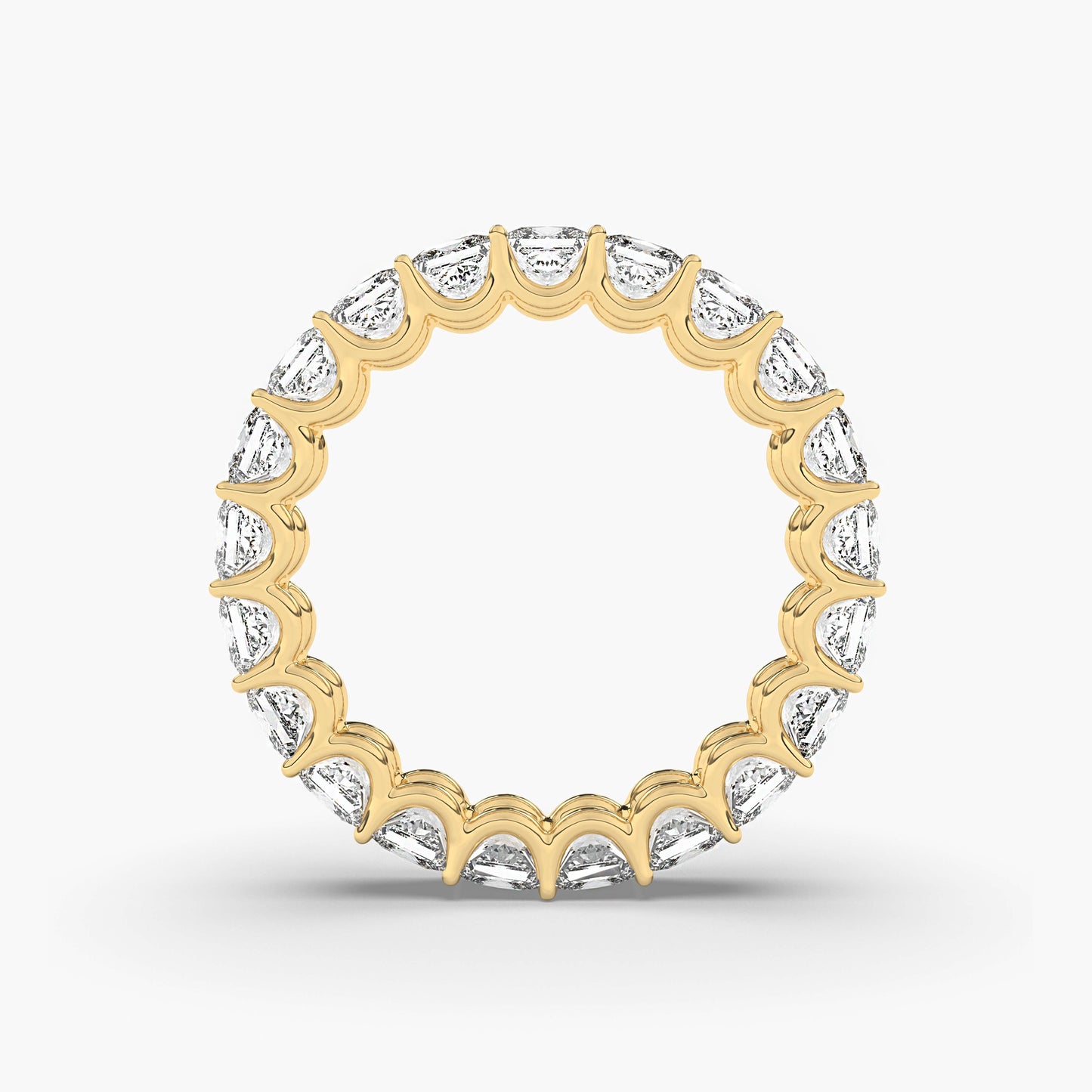 Square diamond wedding band