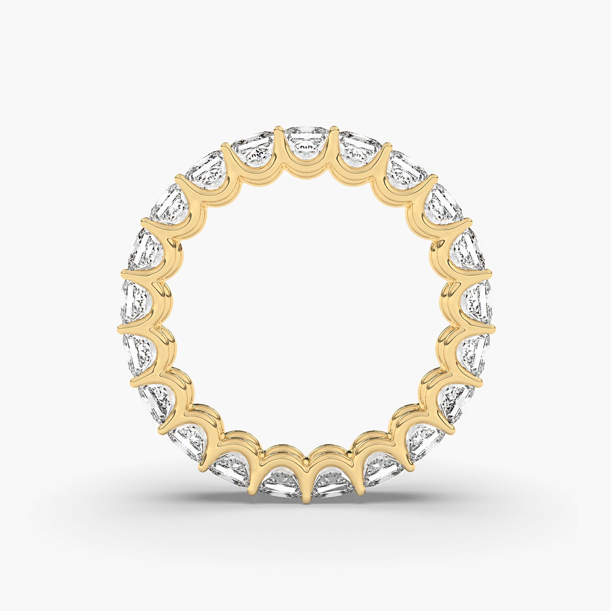 Square diamond wedding band