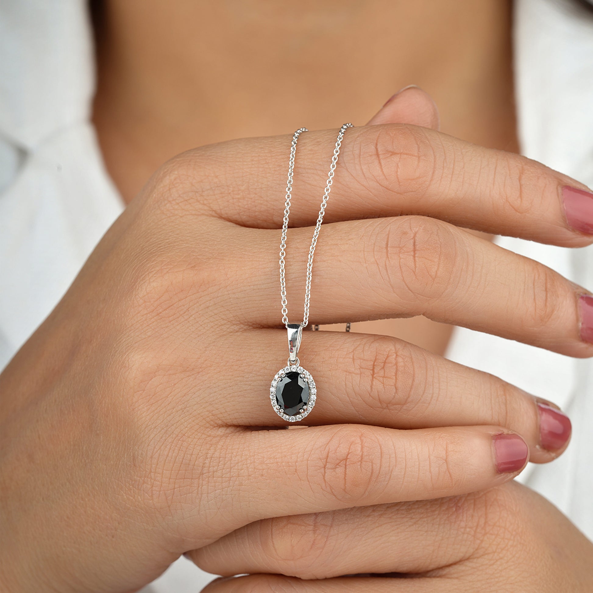 black diamond necklace set
