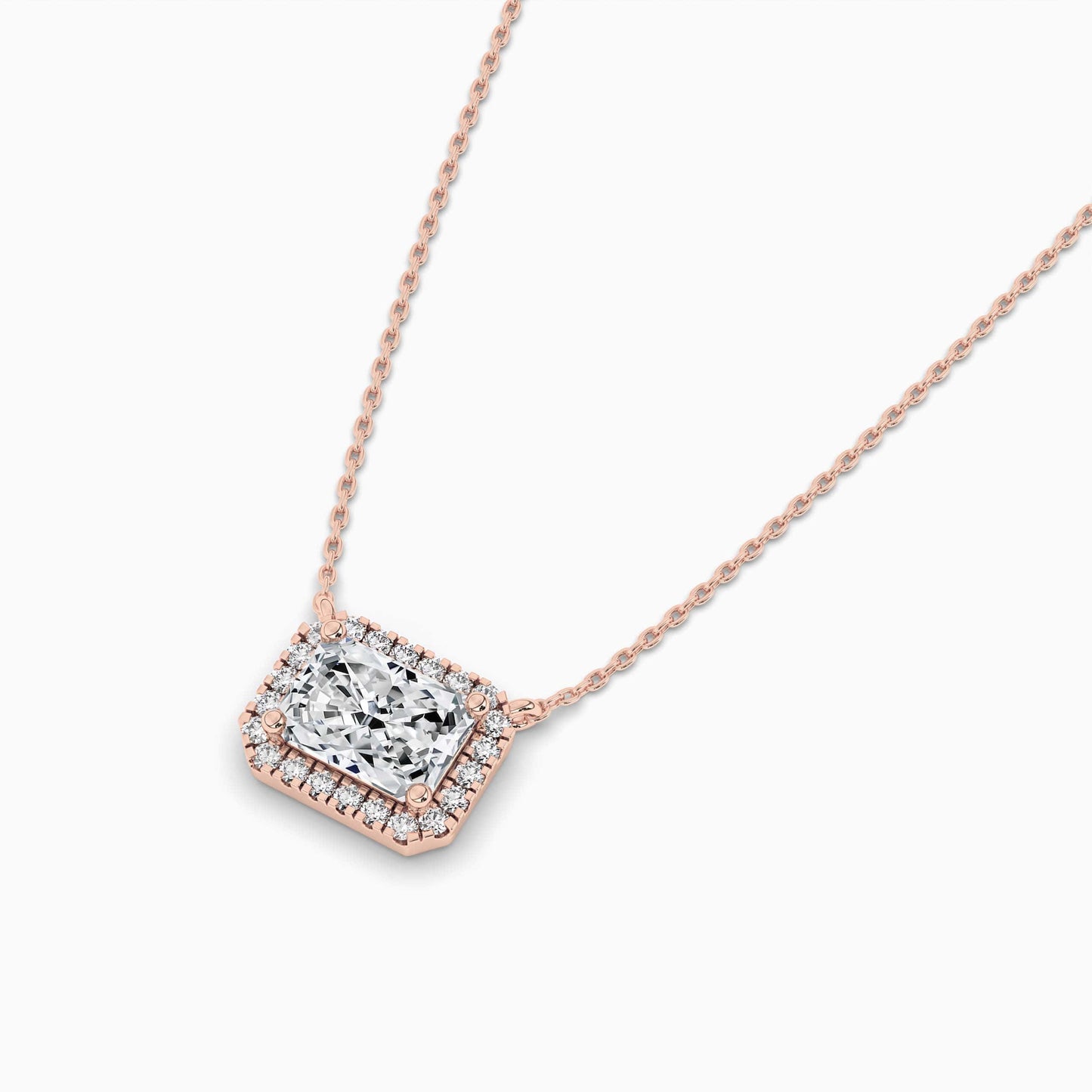 silver chain with diamond pendant