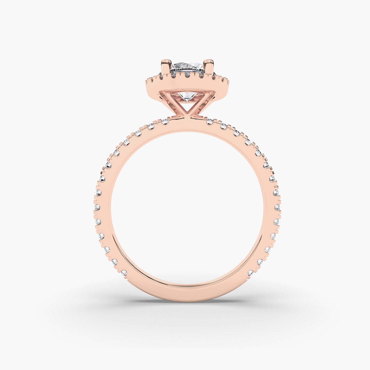 Rose gold ring with diamond 