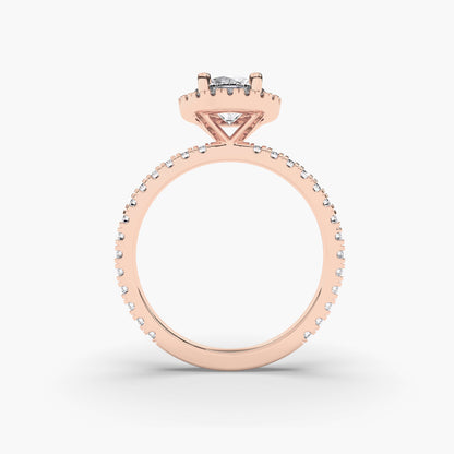 Rose gold ring with diamond 