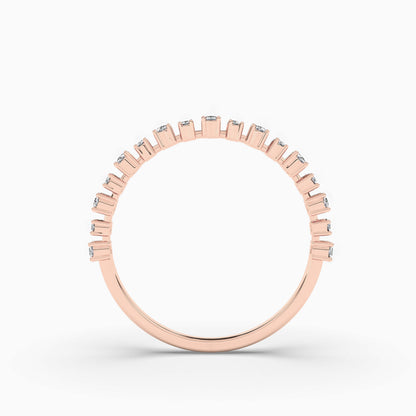 Rose gold ring with small diamonds