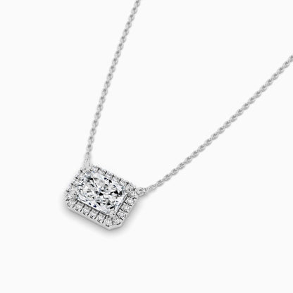silver chain with diamond pendant