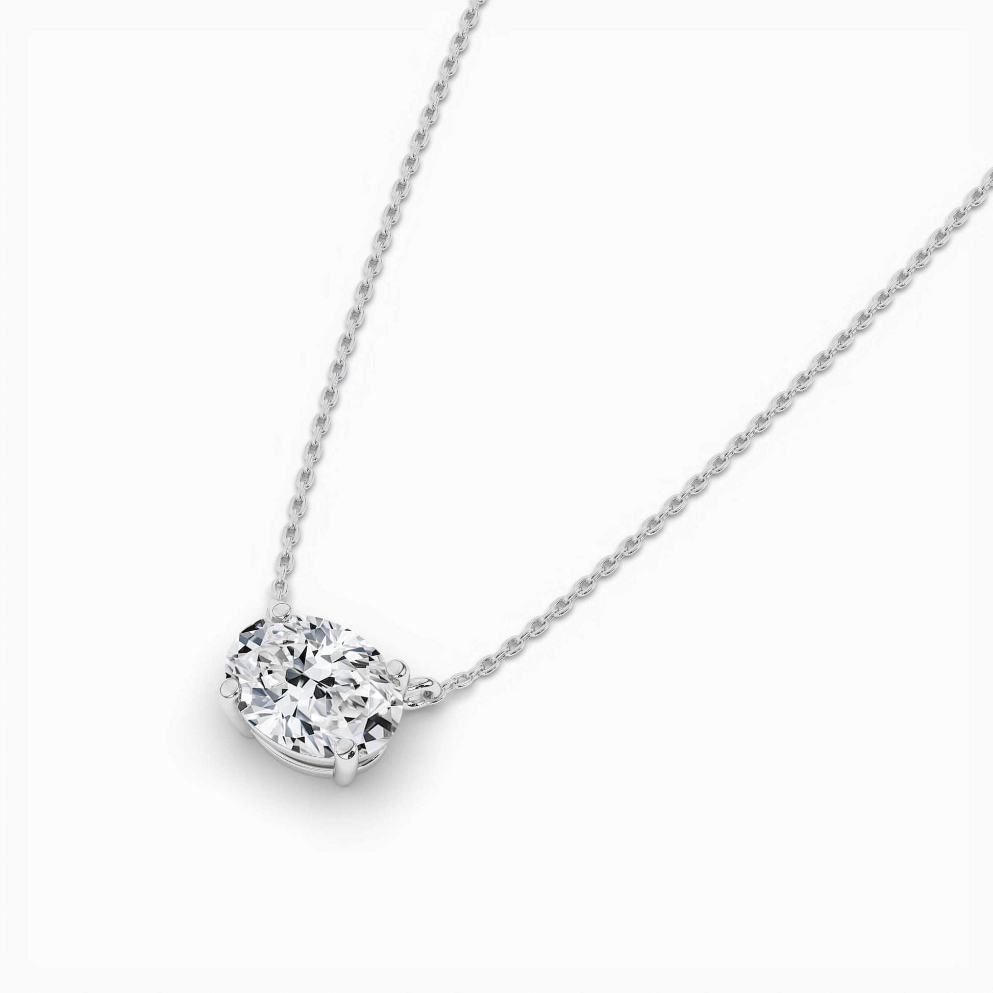 oval diamond necklace
