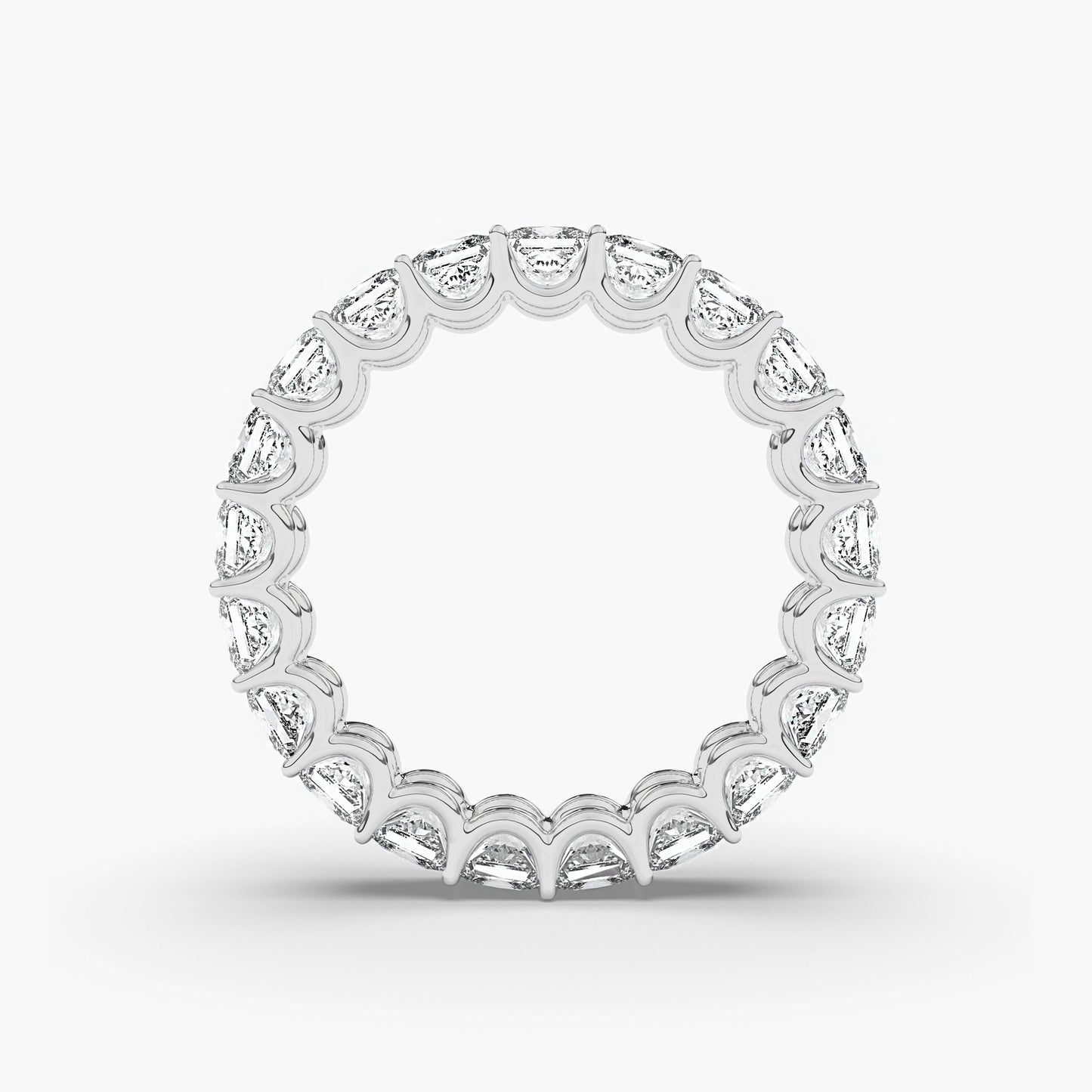 silver Square diamond wedding band 