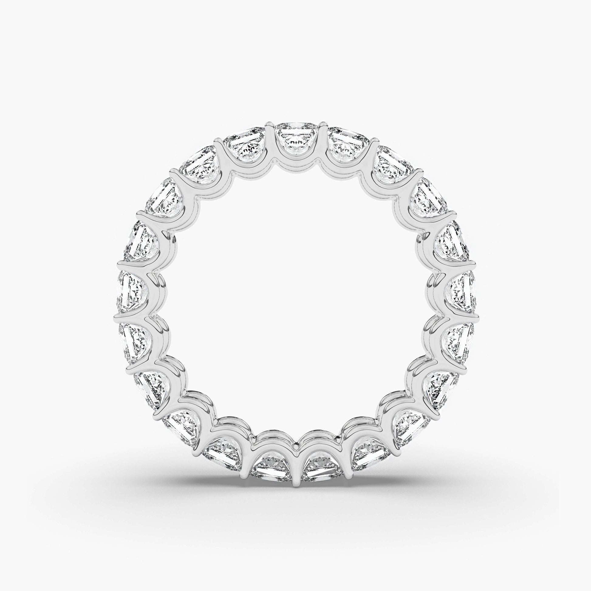 silver Square diamond wedding band 