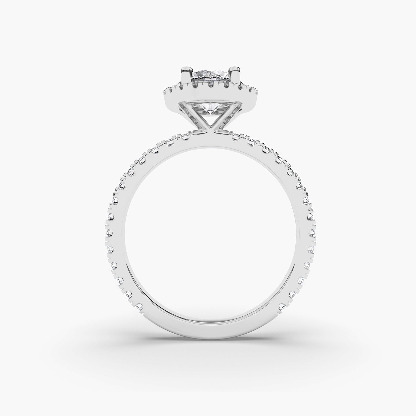 round diamond silver solitaire ring