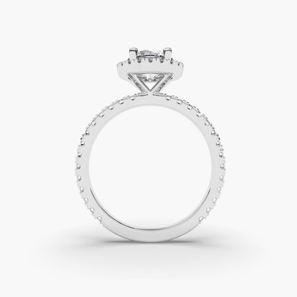 round diamond silver solitaire ring